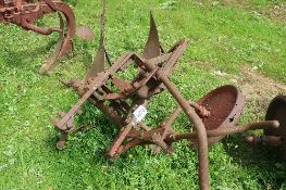 2 furrow mounted plough with depth wheel