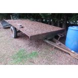 2 wheel flat trailer