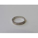 18ct white gold half eternity ring, half set with diamonds, size J, weight 3.0gms. Estimate £350-