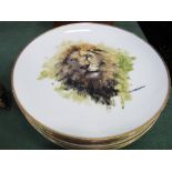 7 Wedgwood David Shepherd wildlife plates. Estimate £30-40.