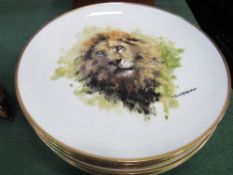 7 Wedgwood David Shepherd wildlife plates. Estimate £30-40.