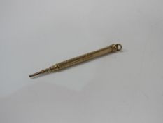 Rolled gold propelling pencil. Estimate £10-20.