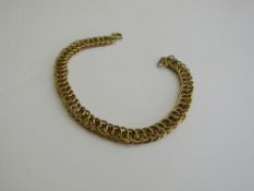 18ct gold multi-link bracelet, weight 18.2 gms . Estimate £400-420.