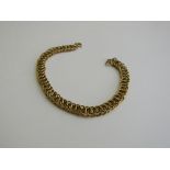 18ct gold multi-link bracelet, weight 18.2 gms . Estimate £400-420.