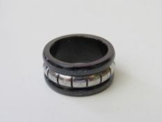 Bulgari style gent's ring, size X. Estimate £20-40.