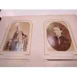 Victorian 'Carte de Visite' photograph album with photos of British & Foreign Royalty & other