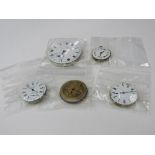 5 various pocket watch movements. Estimate £40-50.