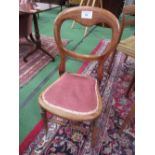 Balloon back side chair. Estimate £5-10.