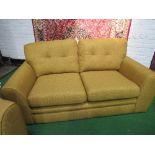Brand new mustard coloured 2 seater sofa & matching armchair (retail price £650).
