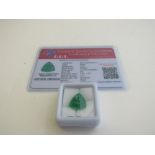 Natural trillion cut loose emerald, weight 6.70ct with certificate. Estimate £50-70.