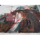 Limited edition unframed pastel of chapel & local community signed by the artist John Watson,