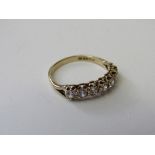 9ct gold ring set with CZ stones, size N, weight 2.0gms. Estimate £40-60.