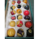 Box of Monarch small pool balls.