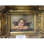 2 gilt framed pictures of Putto. Estimate £5-10.