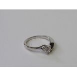 2 marquis & 5 diamonds white gold engagement ring, size N, weight 3.0gms. Estimate £250-300.