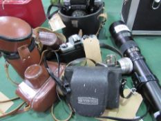 2 Kneb; Zorki; Practica & Yashica cameras (5), 2 lenses & a grip. Estimate £50-80.