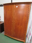 Cherry wood bedroom suite by Willis & Gambier comprising: double wardrobe, 140cms x 66cms x