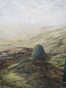 2 unframed oil on canvas of moorland scenes by Pablo Cano. Estimate £20-30.