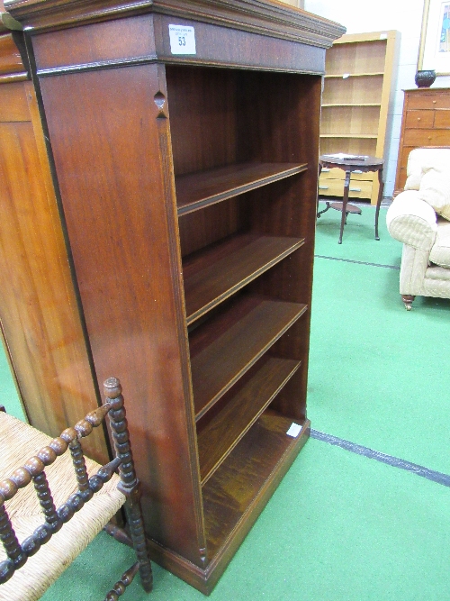 Mahogany open bookcase of 5 shelves, 77cms x 33cms x 138cms. Estimate £60-80. - Image 3 of 3