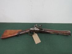 18th century Blunderbuss, marked for the East India Company. Thought to be a trade gun, as used by a