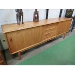 1960's Troeds Bjarnum Swedish sideboard, 202cms x 45cms x 80cms. Estimate £200-300.