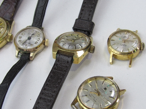 6 ladies' wristwatches including 2 Tissot. Estimate £10-20. - Image 3 of 3