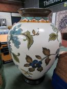 Royal Gouda ceramic vase, Chrysanthemum pattern. Estimate £25-40.