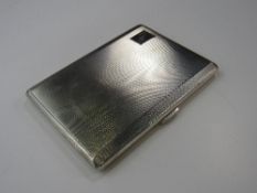 Engine turned silver cigarette case, Birmingham 1961, initials RLS, 5.2ozt. Estimate £40-60.