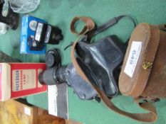 Richo KR-10 super camera & accessories; a pair of binoculars by Colmont Fils, Serie Velo, in