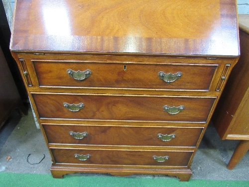 Mahogany bureau/bookcase, 71cms x 47cms x 197cms. Estimate £40-60. - Image 2 of 3