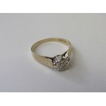 9ct gold & diamond solitaire ring, size N, weight 2.1gms. Estimate £150-180.