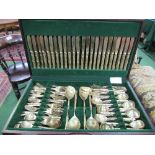 Boxed canteen of oriental style cutlery. Estimate £50-80.