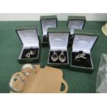 Collection of sterling silver jewellery including brooches, pendants & rings & a qty of necklaces.