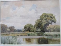 2 framed & glazed watercolours of rural scenes, signed A G Petherbridge: Brockenhurst & Beldre, 1929