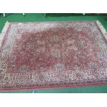 Oriental carpet, 2.9 x 2. Estimate £30-40.