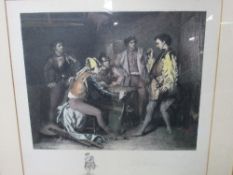 Framed & glazed print 'Guard Room' by Meissonier