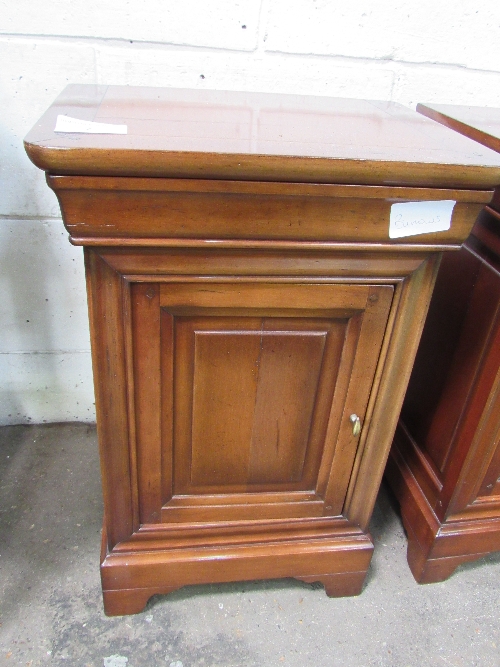 2 cherry wood bedside cabinets, 46cms x 34cms x 69cms. Estimate £50-70. - Image 3 of 3