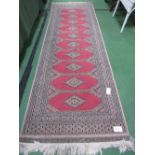 Persian rug, 2.6m x 0.80cms. Estimate £20-30.
