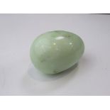 Pale green stone 'egg' (possibly jade)