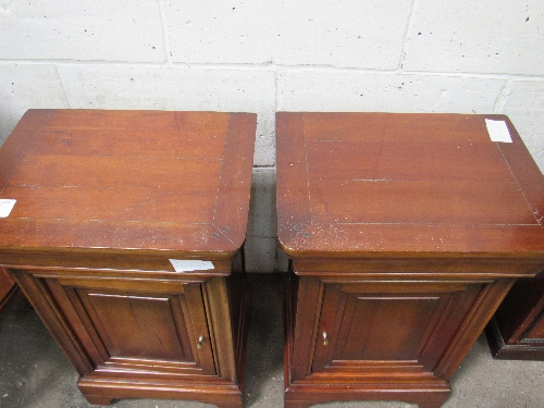 2 cherry wood bedside cabinets, 46cms x 34cms x 69cms. Estimate £50-70. - Image 2 of 3