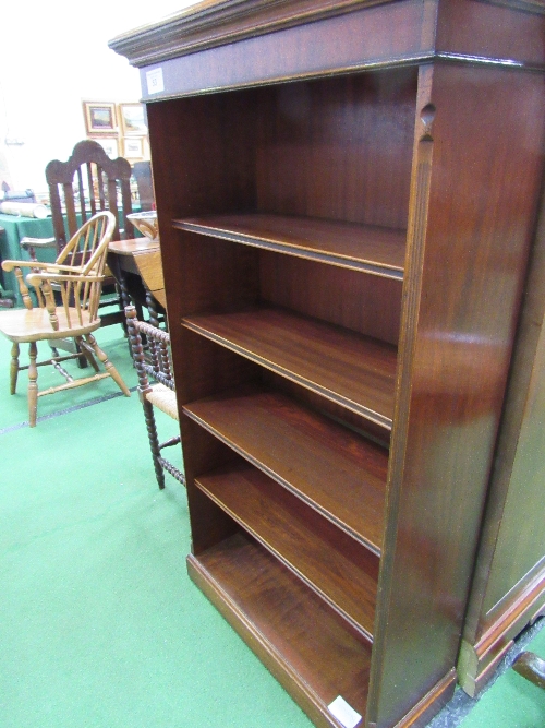 Mahogany open bookcase of 5 shelves, 77cms x 33cms x 138cms. Estimate £60-80. - Image 2 of 3