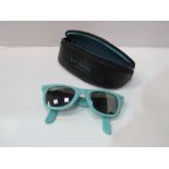 Original lady's Ray Ban 'Wayfarer' sunglasses with code, Ted Baker case. Estimate £30-40.