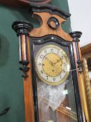 Vienna regulator wall clock, decorative case. Estimate £30-40.