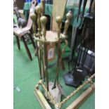 Brass fire companion set. Estimate £10-20