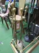 Brass fire companion set. Estimate £10-20