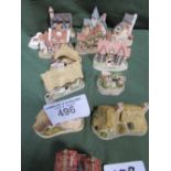 David Winter miniatures: Hampshire Hutches, Meadow Bank Cottage, The Pottery, The Dower House,