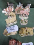 David Winter miniatures: Hampshire Hutches, Meadow Bank Cottage, The Pottery, The Dower House,