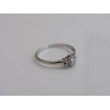 9ct white gold & diamond cluster ring, size Q, weight 1.6gms. Estimate £50-80.