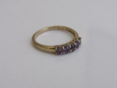 9ct gold & tanzanite ring, size S, weight 2.3gms. Estimate £60-80.