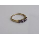 9ct gold & tanzanite ring, size S, weight 2.3gms. Estimate £60-80.